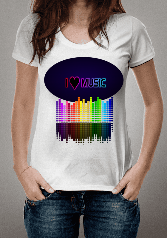 Nome do produto  I love music. Modelo 02